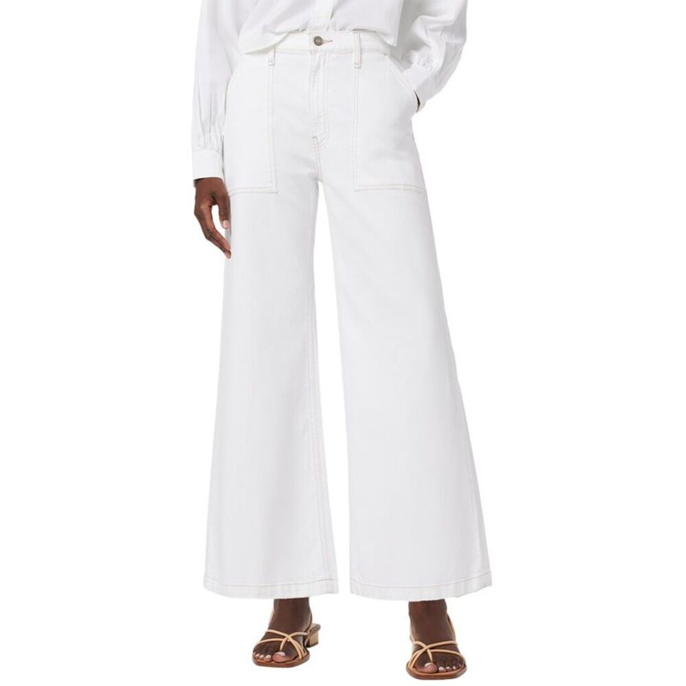 Hudson Jeans Womens Jodie White Wide Leg Jean, White